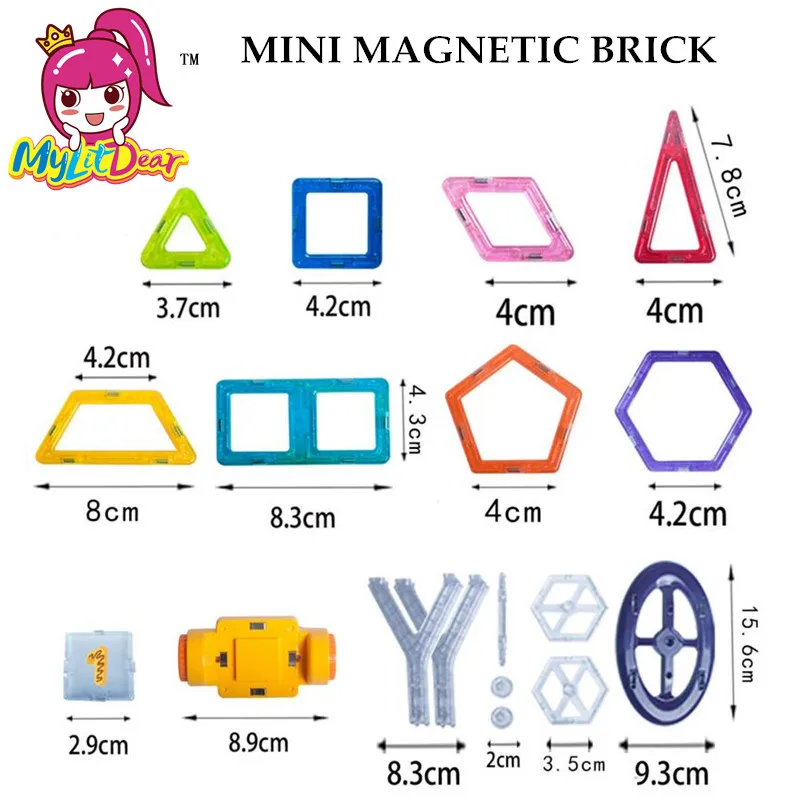 1 шт. Магнитный конструктор одиночные магнитные Строительные блоки мини Магнитный конструктор строительные игрушки для детей