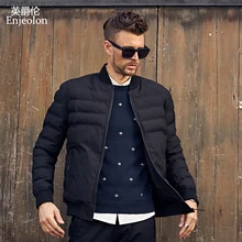 Enjeolon брендовая зимняя хлопковая стеганая куртка с круглым вырезом, Мужская Толстая парка, пальто, Мужская стеганая зимняя куртка, пальто 3XL MF0291