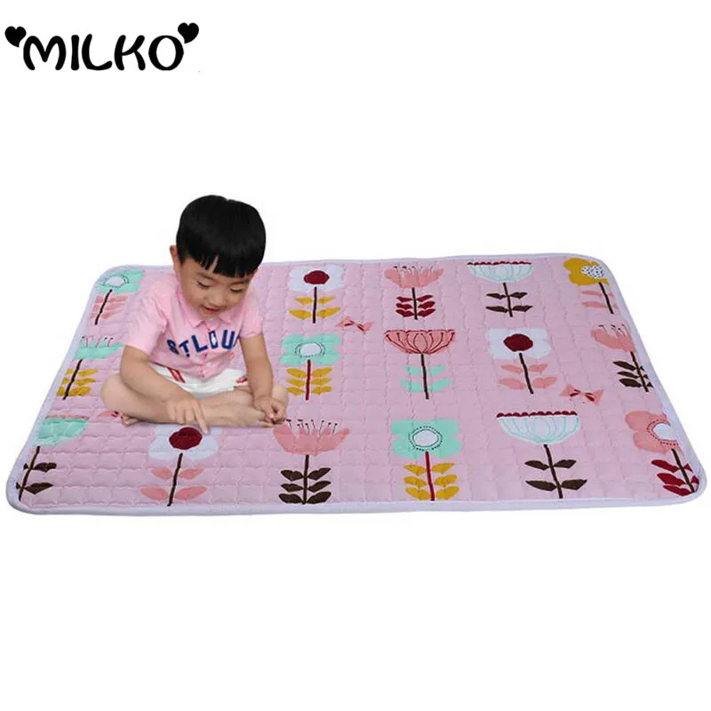 Baby Game Mat Soft Cotton Blanket 145cm*100cm Children Flower Rugs Tent Blanket Newborn Kids