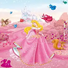 8x8FT сон красота Аврора принцесса розовый Caslte животное ангелы холм пользовательские фотостудия фон виниловый 240 см x 240 см