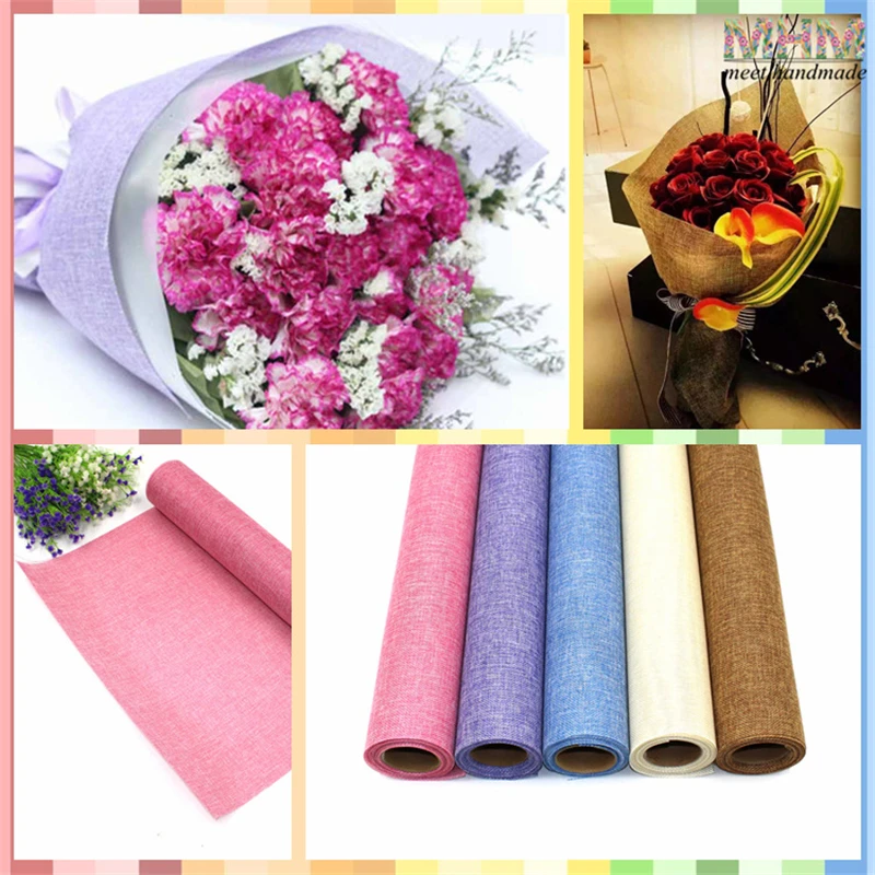 hemp cotton linen fabric tissue paper wrapping fiber clear flower wrapping paper