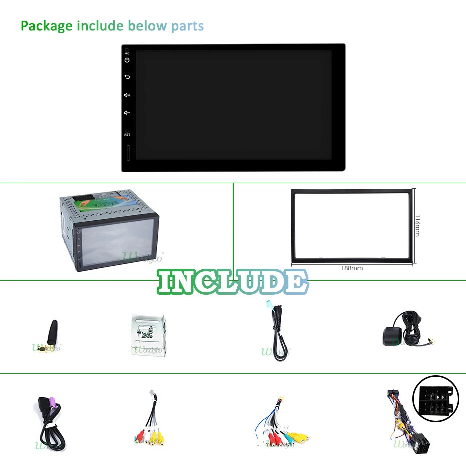 Perfect 7" IPS screen Android 9.0 4G 64G 8 CORE 2 DIN universal GPS stereo radio navigation multimedia receiver no DVD PLAYER 2