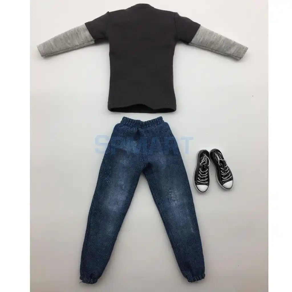6th Male Sweatshirt Jeans Suit for Phicen 12inch Action Doll Accessories