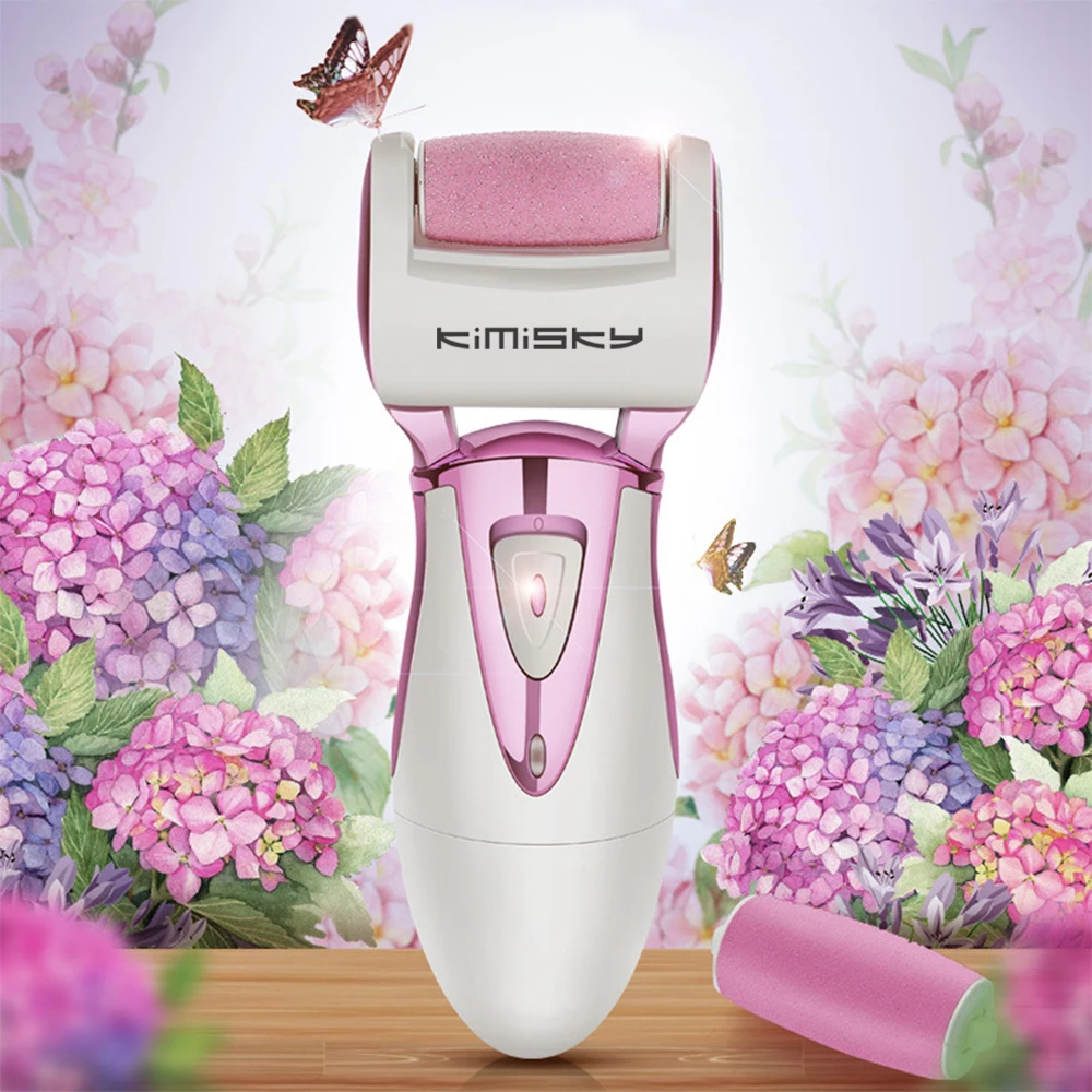 Ferramenta de Cuidados com os Pés Removedor de Pele Kimisky Luxo Recarregável Pedicure Cuidados Pessoais pé Esfoliante Elétrica Pés Morta Cabeças Rolo 21 Instrumento cuidados c/ pés