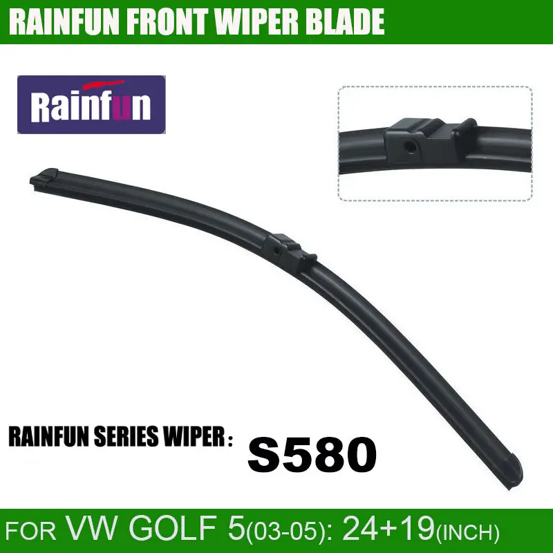 RAINFUN dedicated 24+19 INCH car wiper blade for VW GOLF 5(03 05), auto