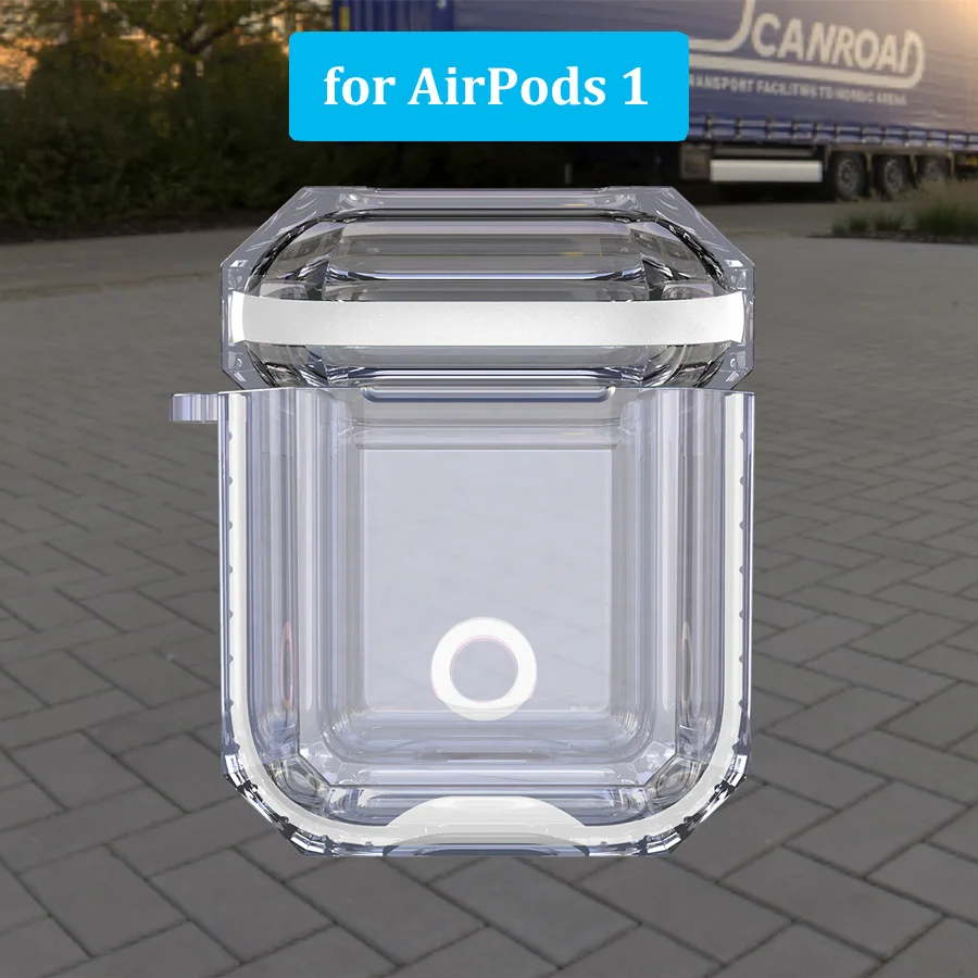 IQD для Apple AirPods чехол для зарядки 2nd Gen 1st прозрачный жесткий ТПУ Бампер защитный чехол кожа Прозрачный ударопрочный мягкий пластик - Цвет: White (1st Gen)