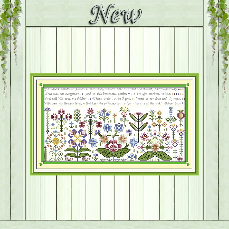 

Tapestry cartoon flower diy painting Counted Printed on canvas DMC 11CT 14CT Chinese Cross Stitch kits Needlework Sets embroider