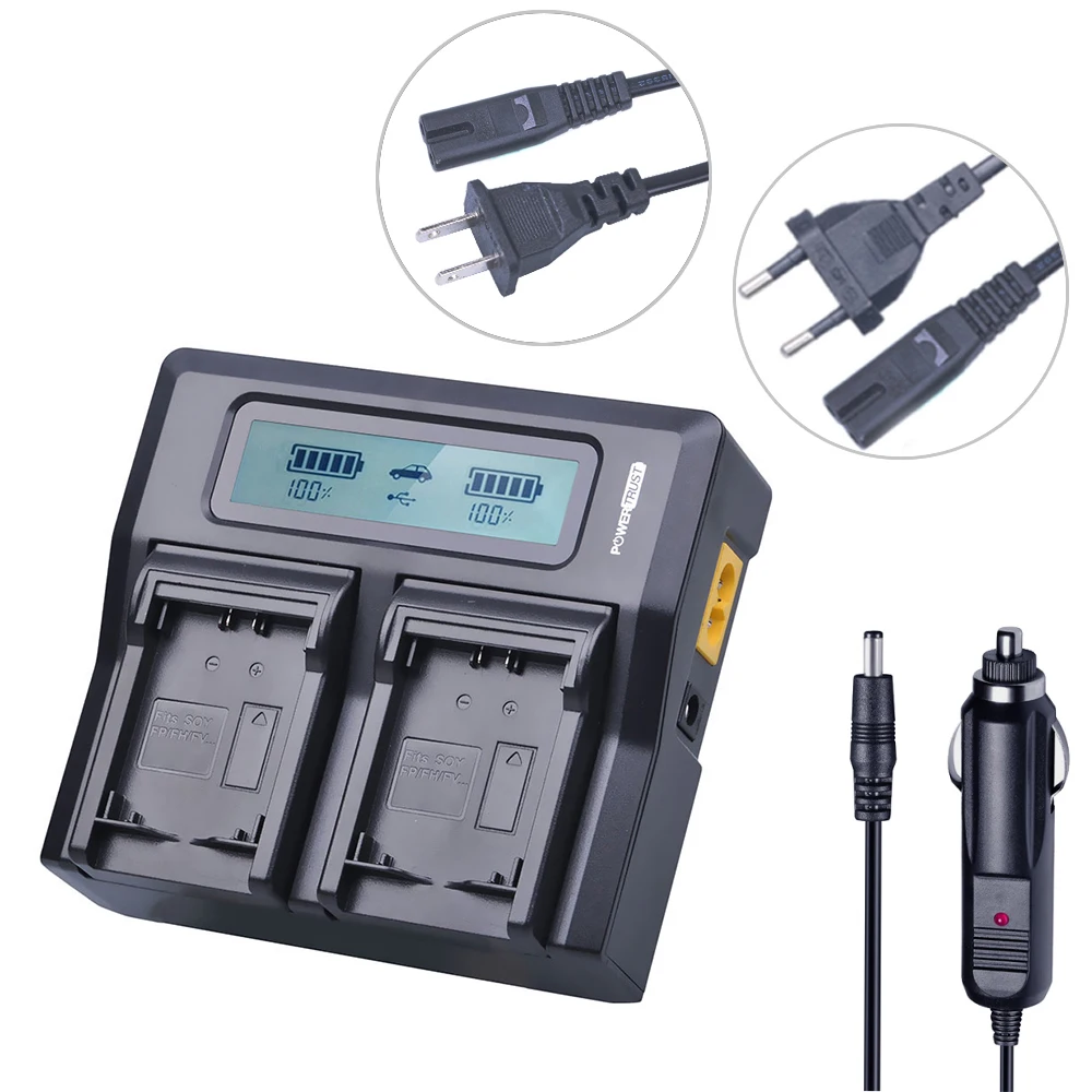 

LCD Rapid Dual Charger for NP-FH100 NP-FV100 FV100 NP FV100 Sony DCR-DVD103 XR100 HDR DCR series HDR-XR550/E HDR-XR350