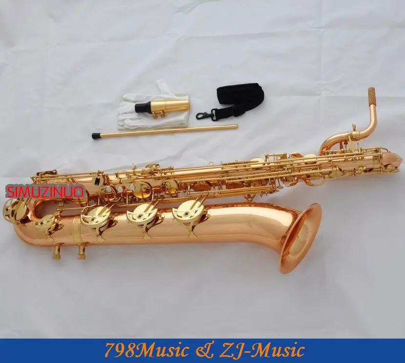 Professional Rose Brass Eb Baritone font b Saxophone b font Low A Sax High F new