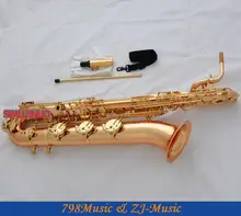 Professional Rose Brass Eb Baritone Saxophone Low A Sax High F new Case