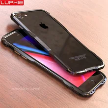 Luphie металлический бампер для iphone 8 чехол Роскошный ультра тонкий алюминиевый каркас противоударный чехол для телефона s для iphone 8 Plus чехол