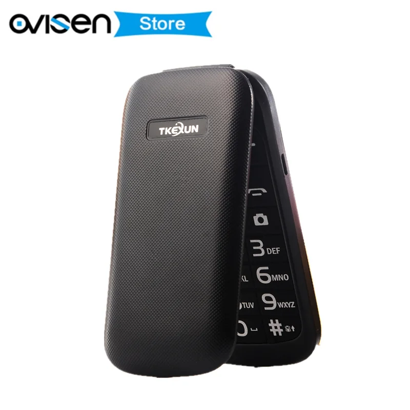 Дешевые флип мобильный телефон Fsmart TKEXUN E1190A 2 6 дюймов Quad Band GSM 1000 мАч Bluetooth FM радио