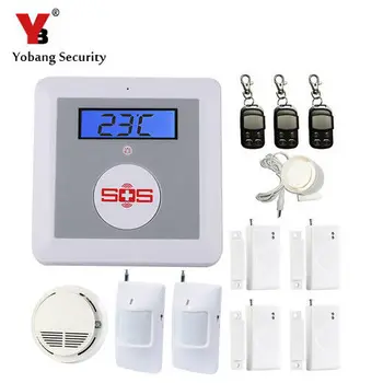 

YobangSecurity Wireless GSM SMS Senior Telecare Home Security Alarm System SOS Wireless PIR Door Smoke Detector For Elderly Care