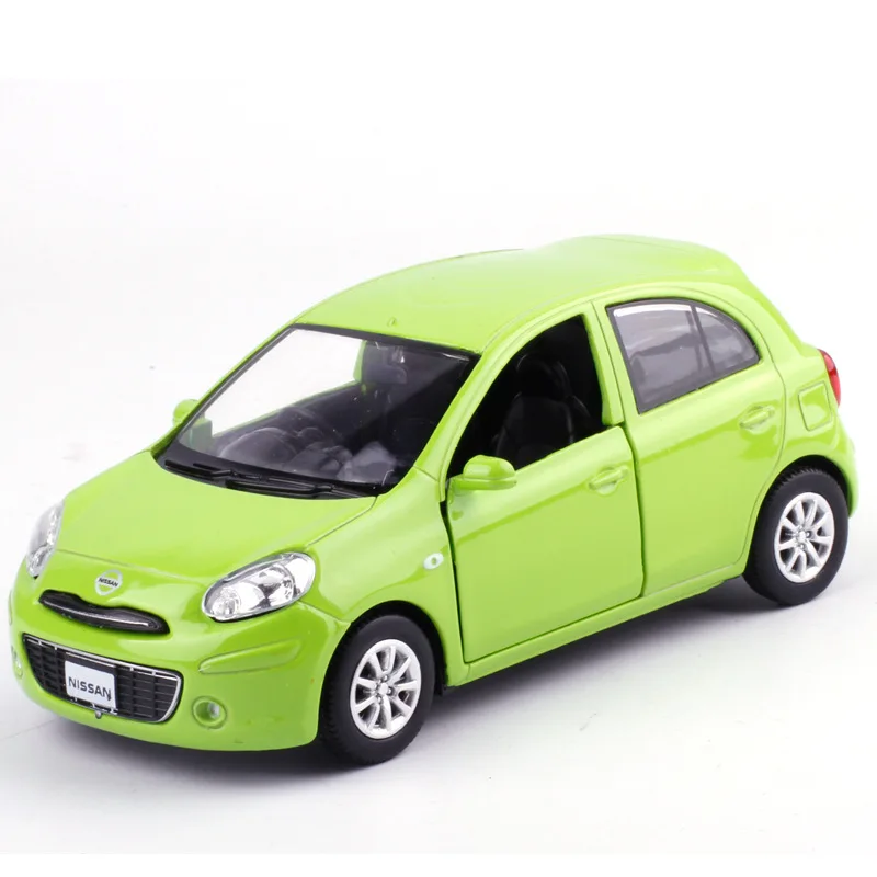  1:36 scale Alloy pull back car modelHigh simulation nissa march toy Two open doorsgift toy model ca
