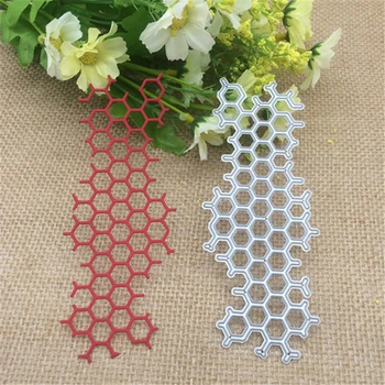 

Honeycomb Metal Cutting Dies Stencil Scrapbooking Photo Album Card Paper Embossing Craft DIY Dies Cut