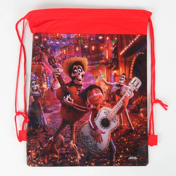 12 шт./партия, нетканый рюкзак с Микки Маусом, товары для дня рождения, украшения, сумки хозяйственные сумки - Цвет: coco red