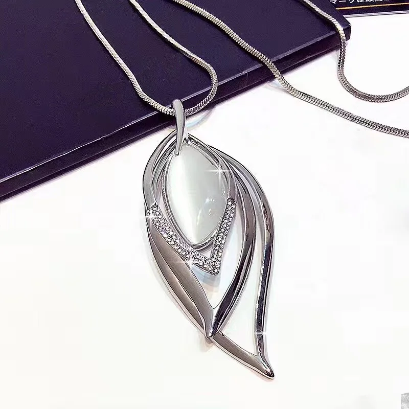 Модные Длинные ожерелья RAVIMOUR 2018 массивные ювелирные изделия Kolyel геометрические