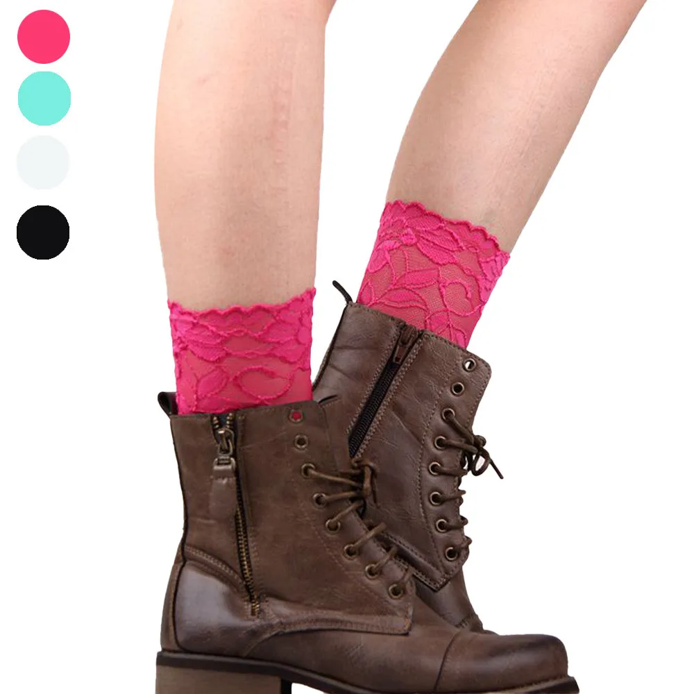 lace cuff boot socks