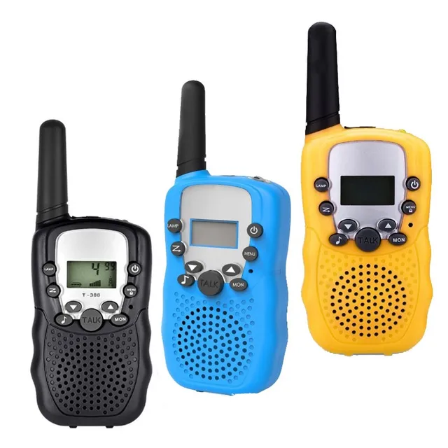 2 pcs Mini walkie talkie Radio T388 Frequency Portable Two Way Radio