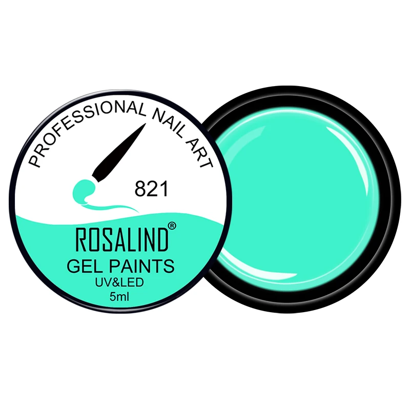 ROSALIND#801-830 Гель-лак для ногтей, новинка, 30 цветов, гель для рисования ногтей, легко впитывается, Гель-лак для ногтей - Цвет: Color 821