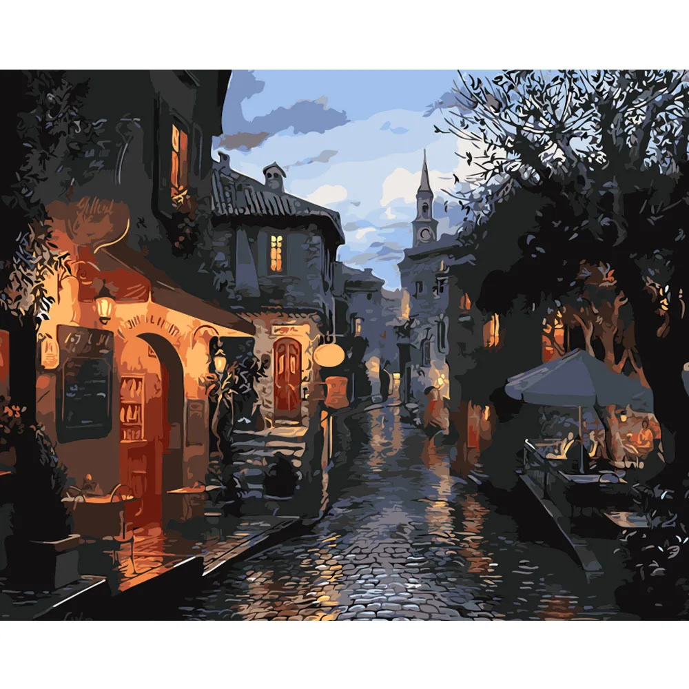 

DIY PBN Arcylic Painting Venice City Pictures By Numbers On Canvas Framed Wall Pictures Art For Living Room Home Decoration