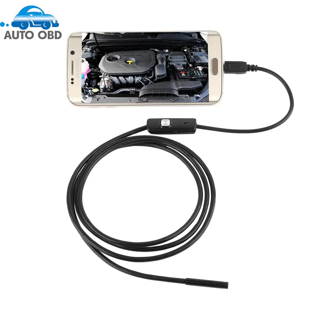 6 LED 5.5mm Lens 720P Android Endoscope Waterproof Inspection Borescope Tube Camera 1/M1.5M/2M/3.5M/5M Length | Автомобили и