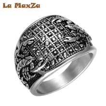 

La MaxZa Punk knight Ring for Men The Punk Rock Accessories Titanium Steel Ring Scorpions Hip hop Ring for jewelry accessories