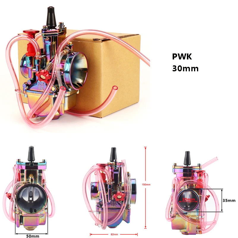 PWK карбюратор мотоцикл 4 т ход двигателя части скутеры Байк ATV 28 30 32 34 мм с Мощность реактивный гоночный мото