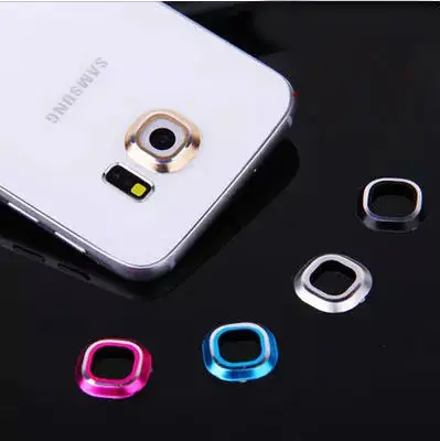 

New Protector Guard Circle Edge For Samsung Galaxy S6 edge Back Rear Camera Glass Metal Lens Case Cover Mobile Phone Accessories