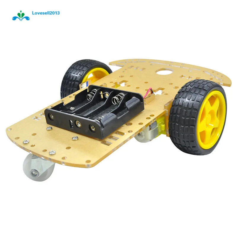 

New 2wd Motor Smart Robot Car Chassis Kit Speed Encoder Battery Box For Arduino with 1:48 Motor
