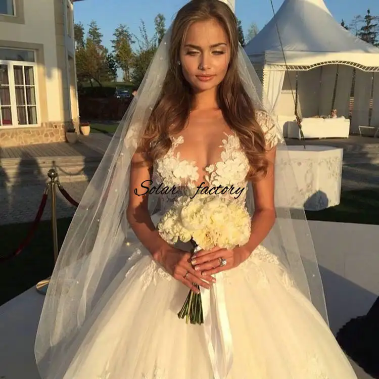 New Tube Top Luxury bruidsjurken lace plus size Wedding Dress 2016 Bridal vestido de noiva