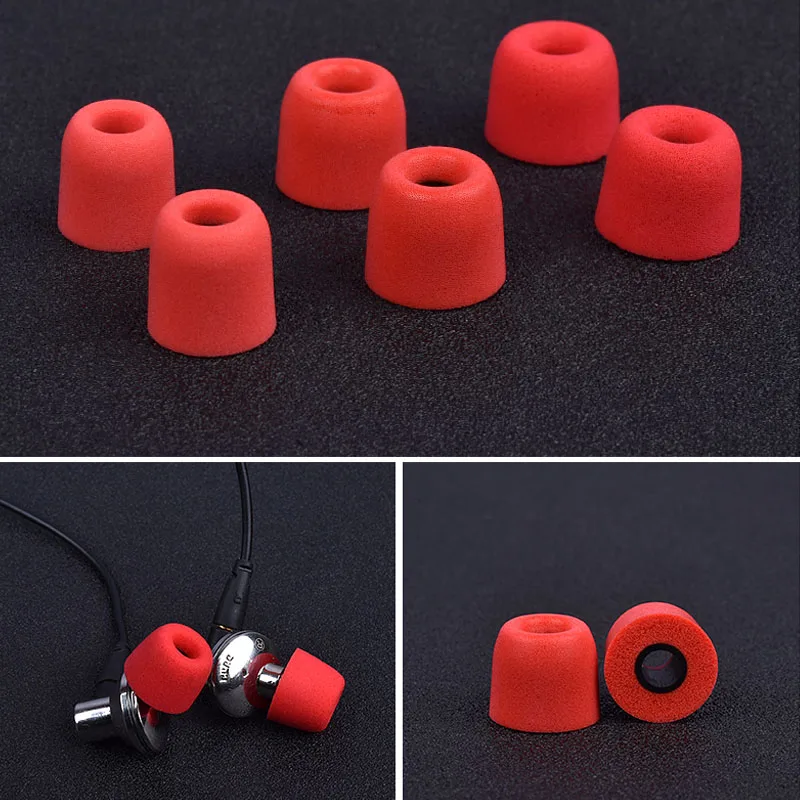24 pcs/12 pair ANJIRUI ( L M S )4.5mm Caliber Ear Pads/cap memory ear foam eartips for in ear Headphones tips Sponge Ear cotton