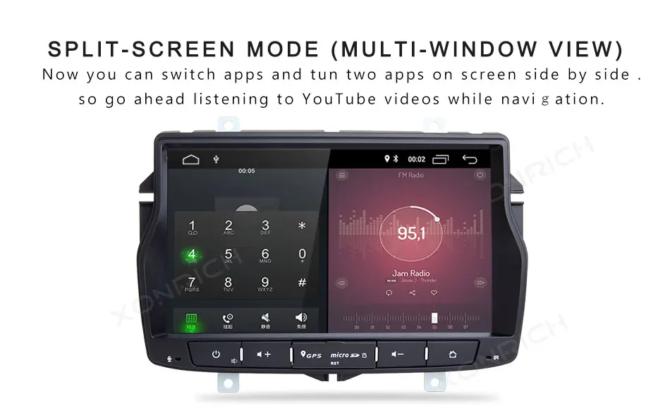 Top Xonrich Android 8.1 2G Car GPS For Lada Vesta Radio Stereo Navigation Audio Multimedia NO DVD Player Head Unit Wifi 4G SWC OBD2 19
