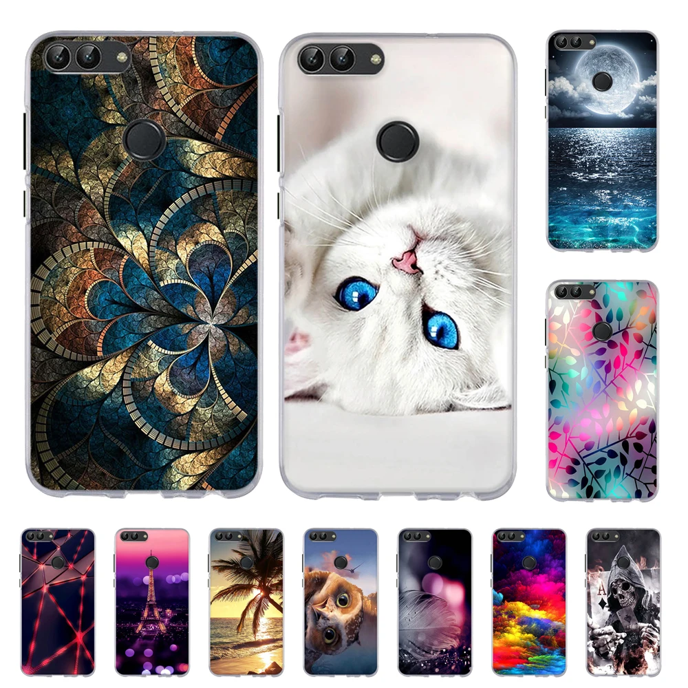 

Soft TPU Case For Huawei P smart Case Back Phone Cover For Huawei Enjoy 7s FIG-LX1 Cover Silicone Shells For Huawei Psmart Bags