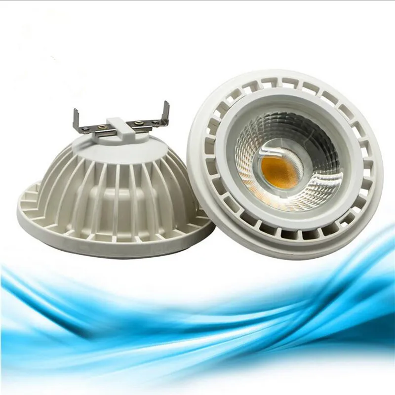 LED AR111 15W COB Bridgelux светодиодный прожектор ES111 QR111 GU10 G53 DC12V или AC85 265V Теплый Холодный