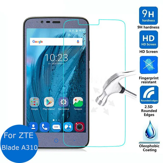 Защитная пленка для ZTE A310 закаленное стекло 9H 2.5D Premium 0 26 мм Blade A 310 / A462 462 5 дюйма |