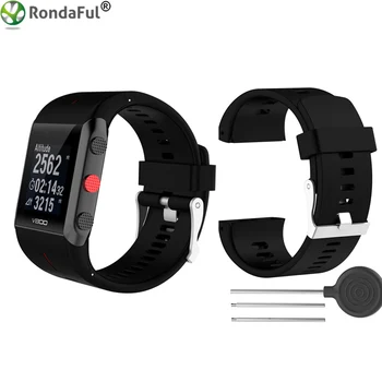 

Silicone Replacement Wrist Watch Band for Polar V800 Smart Bracelet with Tool Smart watch Strap for Men Women Black White Blue