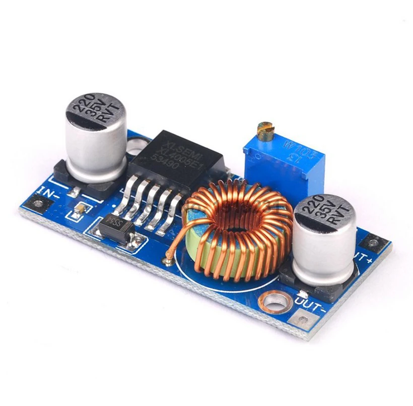 

DC-DC 5A adjustable step-down XL4005 Beyond LM2596 power Supply module,5A Large current Large power high efficiency