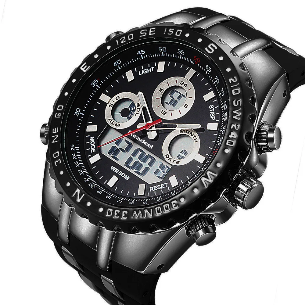 Readeel Brand Sport Wrist Watch Men's Military Waterproof Watches Silicone LED Digital Watch Men