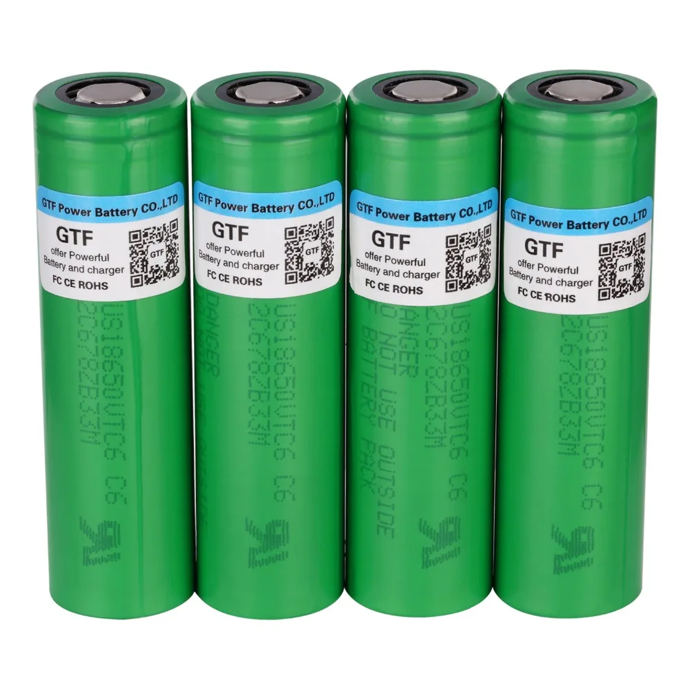 

GTF VTC6 3.7V 18650 Battery 3000mAh rechargeable Li-ion battery for US18650VTC6 30A For Electronic cigarette toy tool flashlight