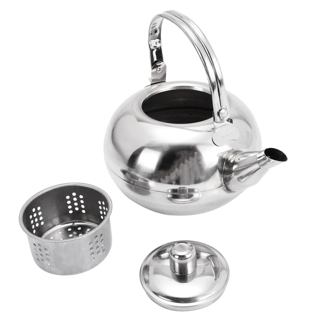 0.8/1.2/1.8/2.5L Stainless Steel Tea Pot Kettle With Infuser Filter Tea Jar Jug Home Office Tea Coffee Tools