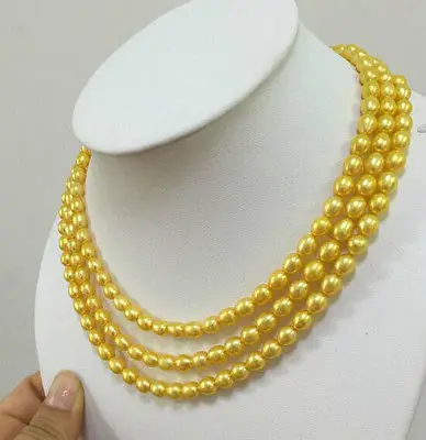

HOT## Wholesale FREE SHIPPING elegant 48inch natural south sea seed pearl necklace14k