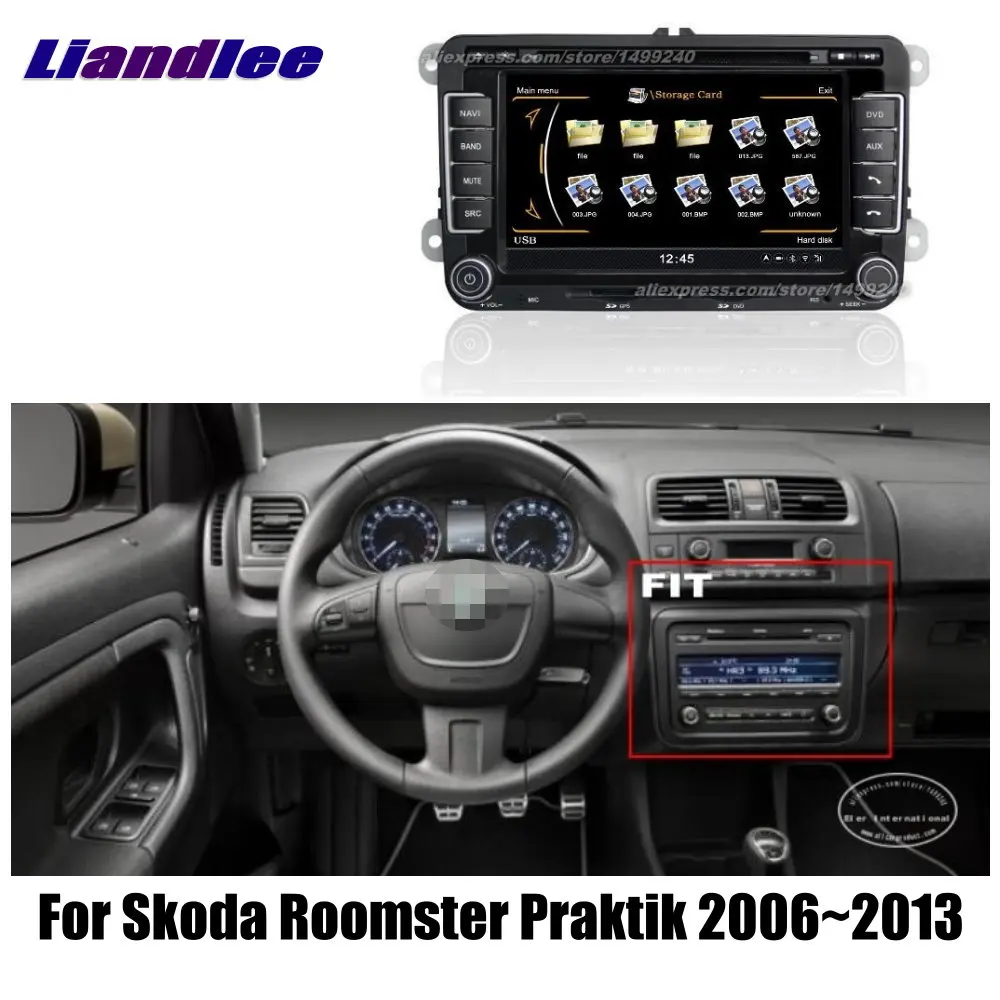 

Liandlee 7" For Skoda Roomster Praktik 2006~2013 Car Android Radio Player GPS NAVI Maps HD Touch Screen TV Multimedia No CD DVD