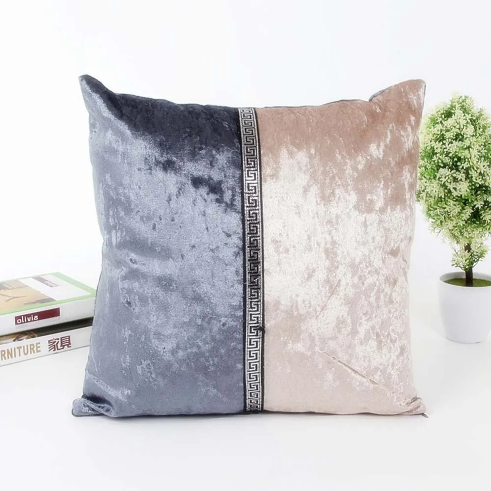 Meijuner Chair Cover Fashion Simple Stitching Pillowcase Plush Colorful Throw pillow For Sofa Weeding Party Decoration Pillow