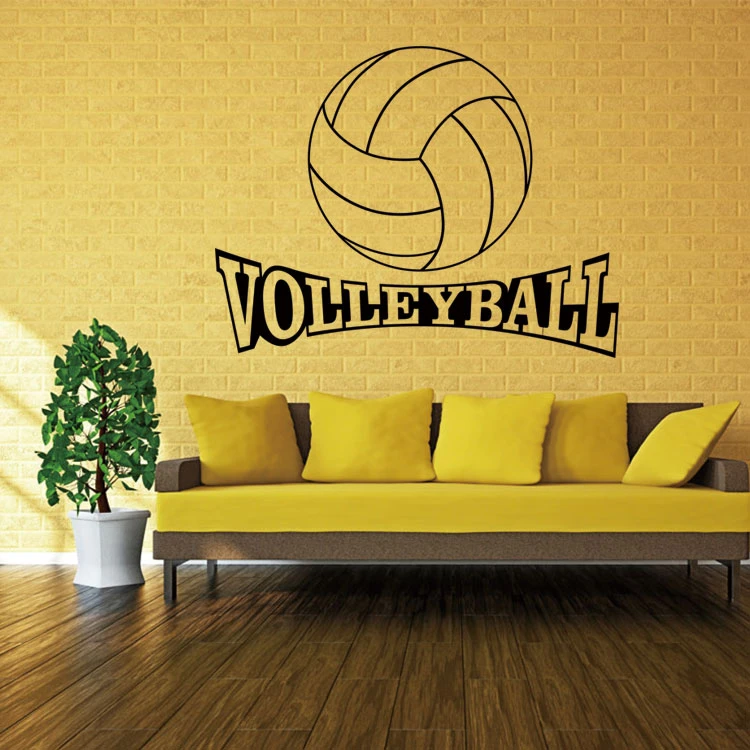 4056 バレーボールビニールの壁のステッカー子供のスポーツ少年の部屋の寝室のアートウォール家の装飾壁紙 Wall Decals Stickers Stickers Fordecal Sticker Aliexpress