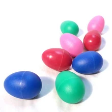 Plastic Percussion Musical Egg Maracas Egg Shakers Toys for Child Kids 12pcs (Random Color)