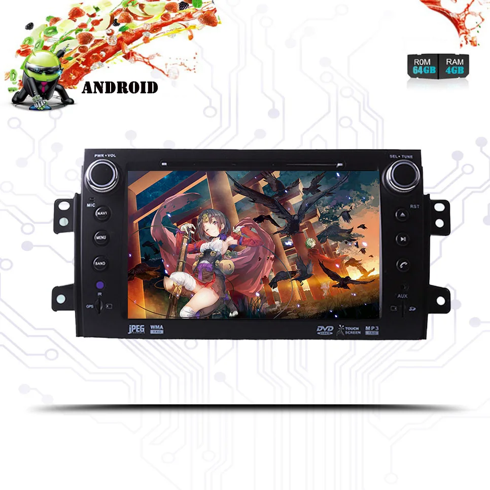 Excellent Android 9.0 Car Stereo 8 Core DVD For Suzuki SX4 06-2013 Auto Radio RDS GPS Glonass Navigation Audio Video Multimedia Bluetooth 3
