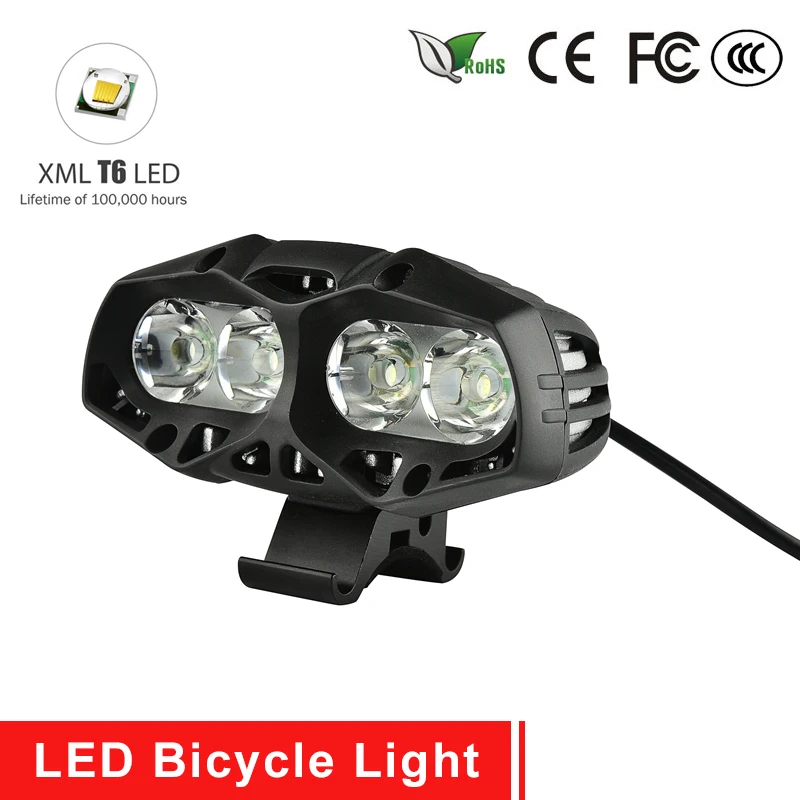 

5000 Lumen USB Rechargeable Bicycle Light MTB Bike Light Zoom Flashlight Waterproof Built-in Battery Bicycle Accessories