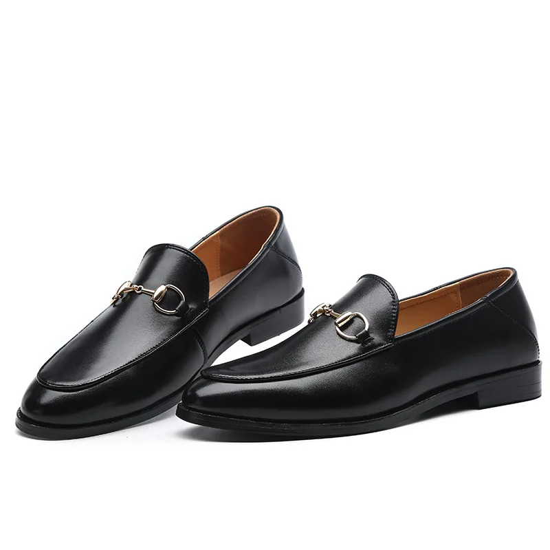 

2019 Men Formal Business Shoes Luxury Men's Dress Shoes Male Casual Genuine Leather Wedding Party Loafers Stylist shoes