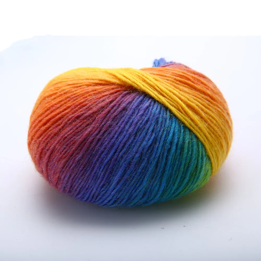 1 Ball 50g Hand Knitting Wool Yarn Colorful Soft Baby Children Cashmere Wool Crochet Yarn For Knitting Accessories